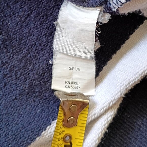 Lucky Brand Women's Blue White Stripe Cotton Shawl Collar Sweater Size S - Picture 4 of 5